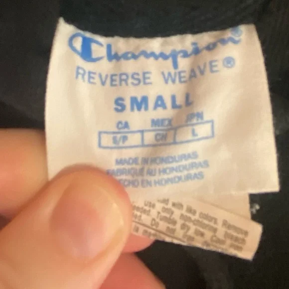 Champion Reverse Weave Black Hoodie Women’s Small Stretch Side Panel Classic Fit - Picture 3 of 14